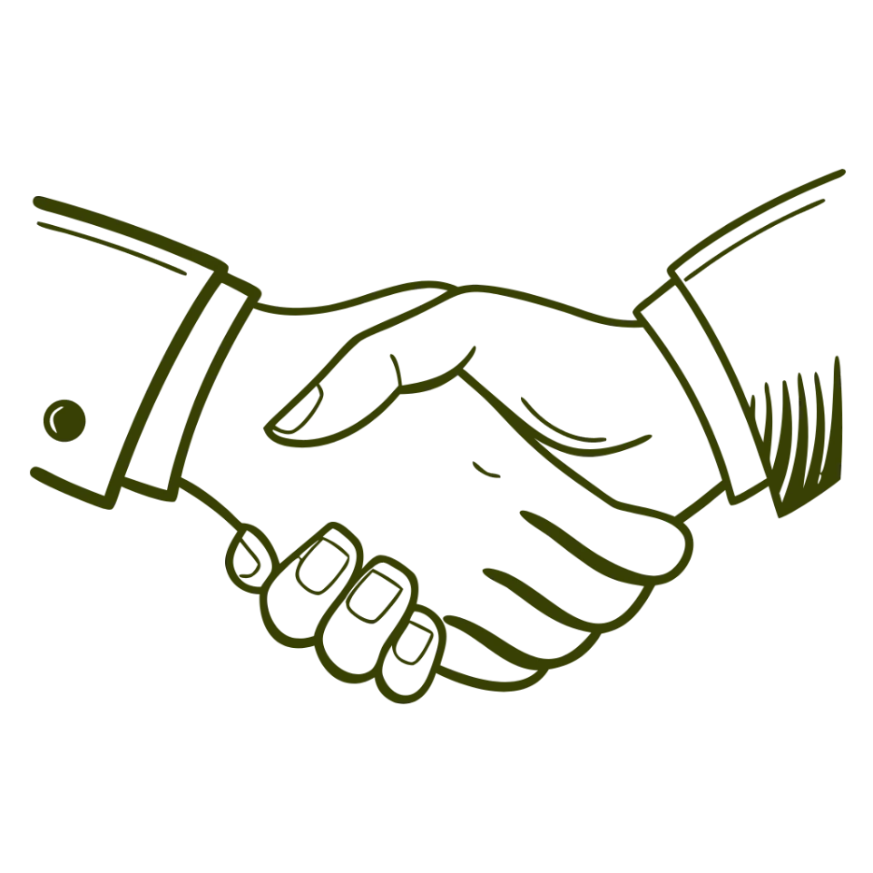 Symbol für verlässliche Partnerschaft und Handschlagqualität